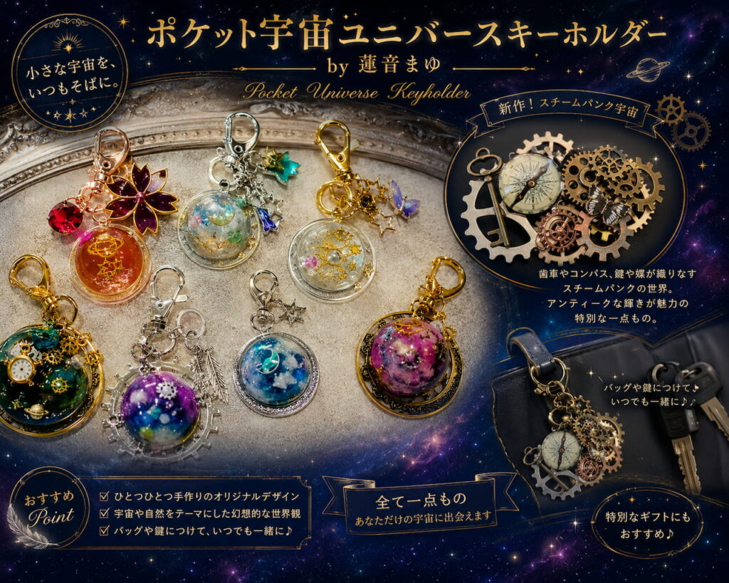 ポケット宇宙キーホルダーの写真